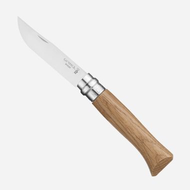 Нож Opinel No 8 неръждаема стомана, острие 8,5 см, дръжка дъб