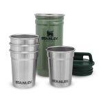 Термос с чаши за шотове Stanley Adventure Nesting Shot Glass Set 0.59ML / 2OZ Hammertone Green