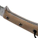 TRC Knives Apocalypse Natural Canvas Micarta Knife