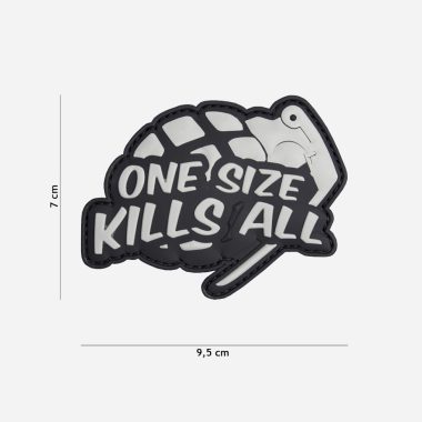 Пач 3D PVC One size kills all grey #2066